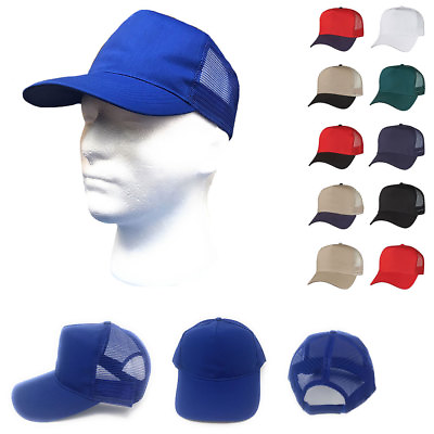 #ad Cotton Twill Baseball Mesh Trucker 5 Panel Constructed Hats Caps Unisex Men