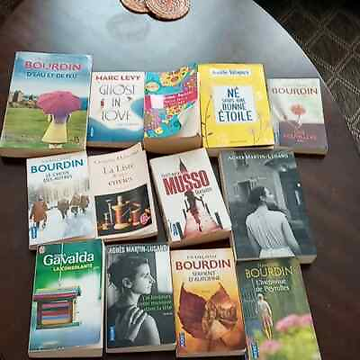 #ad Lot Set 13 books in French Novels Livres Francais Poche Romans Musso Valognes