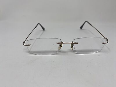 #ad RAY BAN LIGHTRAY RB 8687 1131 BRONZE 50 16 135 RIMLESS ITALY EYEGLASSES TO71