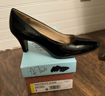 #ad LifeStride Womens Sable Black Classic Pumps Heels Size 7 M