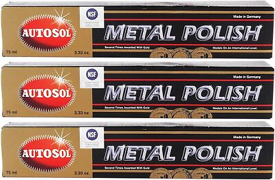 #ad 3x Autosol Metal Polish Chrome Shine Metal Polish Chrome Polish 75 ml