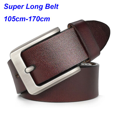 #ad New Big and Tall Size S 9XL Mens Belt for Jeans 100% Real Leather Belts for Men