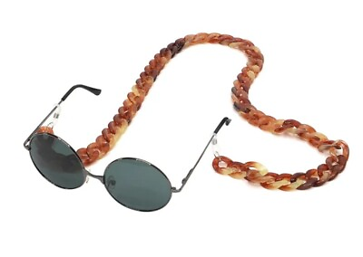 #ad Black Acrylic Eyeglass Chain Strap String Chunky Lanyard Neck Sunglasses Holder