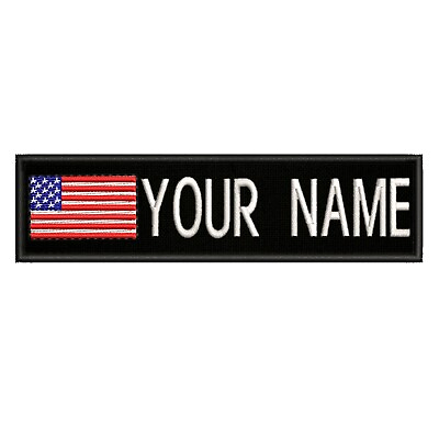 #ad Custom Embroidered Name Tag Iron On Patch Motorcycle Biker Patches 5quot; x 1.3quot; B