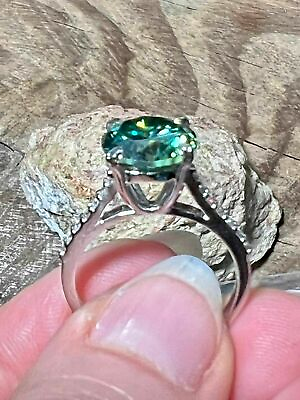 #ad Certified 2 Ring 5.60 ct Off White Huge amp; 5ct Rare Blue Diamond Solitaire COUPLE