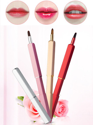 #ad Retractable Lip Brush Lipstick Makeup Tool Lip Eyeliner Cosmetic Portable . $3.53