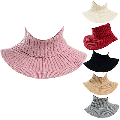 #ad Womens Warmer Soft Neck Cotton Collar Props False Removable Fake Cable Dickey