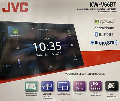 #ad NEW JVC KW V66BT 2 DIN Car Audio Receiver DVD w Apple CarPlay amp; Android Auto