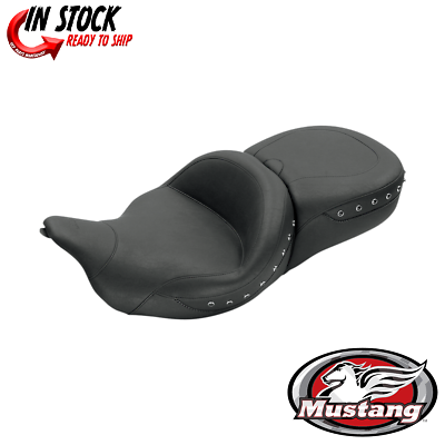 #ad Mustang Super Touring 1 Piece Studded Seat Receiver Harley FLTRX FLHX FLHR 08 20
