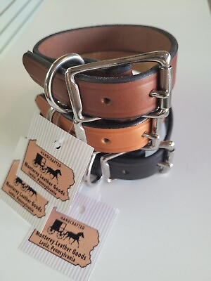 #ad Lancaster Amish Handmade Leather Dog Collars.;