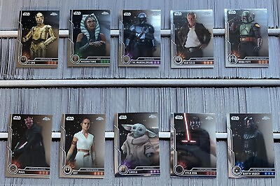 #ad 2023 Topps Chrome Star Wars COMPLETE YOUR SET Base Card #1 100 YOU PICK
