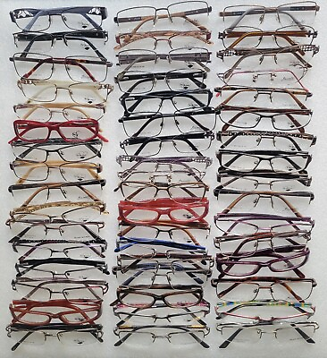 #ad New Wholesale Bulk Lot 50 Designer Clear Lens Optical Eyeglasses Frame Free Sun