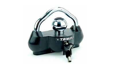 #ad Trimax Universal Premium 9 16quot; Shackle Solid Hardened Steel Trailer Coupler Lock