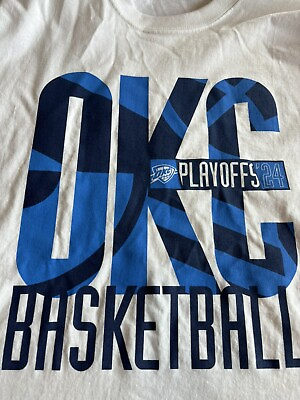 #ad NWOT Oklahoma City Thunder vs. Pelicans 4 24 SGA OKC NBA Playoffs T Shirt Sz XL