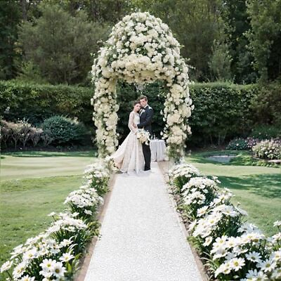 #ad HEALON White Wedding Aisle Runner 50 Feet x 3 Feet — Includes Pull String f...