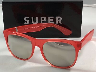 #ad RetroSuperFuture Classic Opal Red Silver Lens 072 Sunglasses 55mm NIB