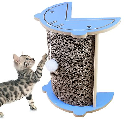 #ad Cat Corner Scratcher Cardboard Kitten Scratching Pad for Wall and Corner Vert...