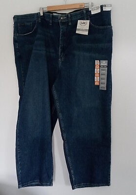 #ad Lee NEW Premium Select Loose Straight Leg RIC Jeans Men#x27;s Size 50X30 NWT $34.99