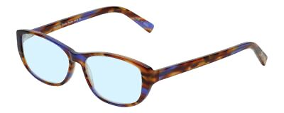 #ad Eyebobs Hanky Panky Blue Light Blocking Eyeglasses Cateye Tortoise Purple Brown