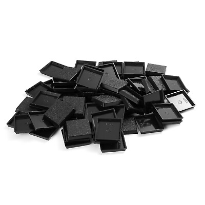 #ad Pack of 100 25 mm Plastic Square Bases Miniature Wargames Table gaming TEXTURED