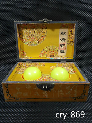 #ad China manual Lacquer ware Feng Shui Ornaments apple green night pearl）a pair