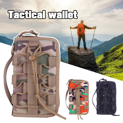 #ad Tactical Card Bag Wallet EDC Molle Pouch Waterproof Key Holder Money Case Pack $18.26