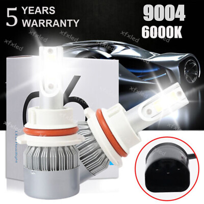 #ad 9004 HB1 LED Headlight Kit 2200W 330000LM High Low Dual Beam Bulbs 6500K White