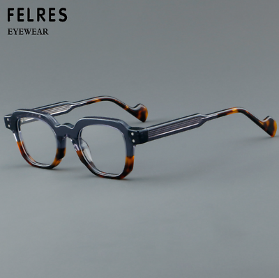#ad Men Women Acetate Frame Square Eyeglasses Fashion Clear Lens Glasses Frames Hot