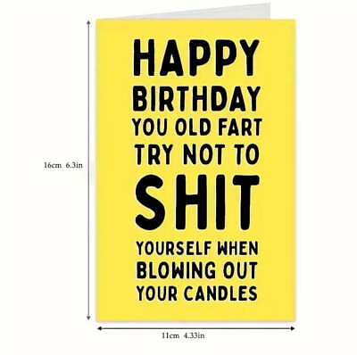 #ad Funny Happy Birthday Card w Envelope