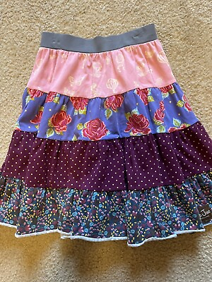 #ad Matilda Jane Girls Paint By Numbers Brushstroke Gentry Skirt Size 8