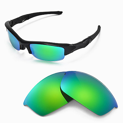 #ad New WL Polarized Emerald Replacement Lenses For Oakley Flak Jacket Sunglasses