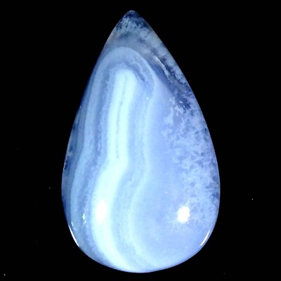 #ad 19.55Cts. 16X27X6mm 100% Natural Top Designer Blue Lace Agate Pear Cab Gemstone