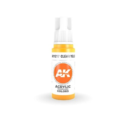#ad AK Interactive 17ml Bottle Clear Yellow 3rd Gen Acrylic Paint AK11217