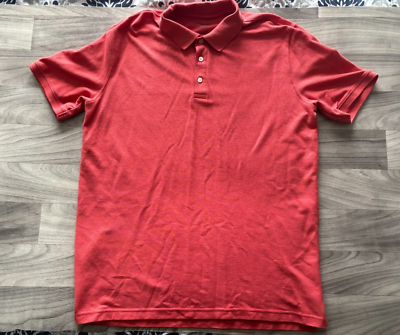 #ad NWOT Foundry Polo Shirt Mens Large Tall LT Salmon Pink Short Sleeve