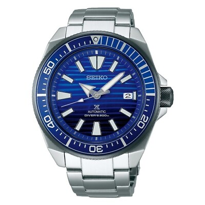 #ad SEIKO ProspeX SRPC93 Save the Ocean Samurai Automatic Diver Watch 200m Blue NEW