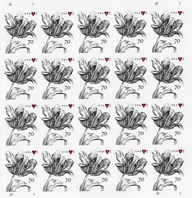 #ad Vintage Tulip #4960 US 70 Cent Stamps Sheet of 20