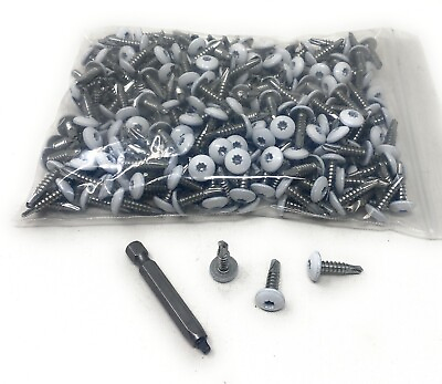 #ad 500 Pack White 3 4quot; Inch Torx Self Tapping Sheet Metal Cargo Trailer Screws
