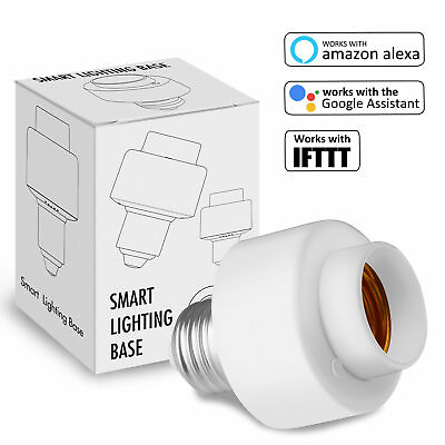 #ad Smart WiFi Light Bulb Socket Adapter E26 E27 Base for Google Home Alexa IFTTT US