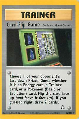 #ad Card Flip Game Goldenrod Game Corner Neo Genesis Pokemon Uncommon LP