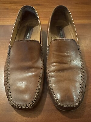#ad Florsheim Mens Brown Slip On Loafer Moccasin Dress Shoe Sz 9.5D