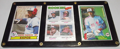 #ad 3 Card Andre Dawson Set Montreal Expos TOPPS 1977 #473 1979 #348 1981 #125 RC
