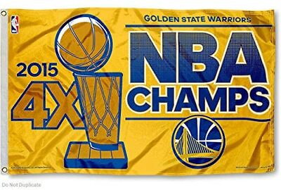 #ad NBA Golden State Warriors Wincraft 4X Champs Deluxe 3#x27; X 5#x27; Flag W Grommets NEW