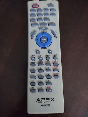 #ad Apex Digital RM 3800 VCR DVD Combo System Remote Control Unit Tested