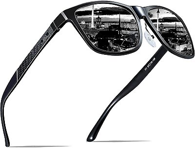 #ad ATTCL Men#x27;s Retro Metal Frame Driving Polarized Sunglasses Al Mg Metal Frame Ult