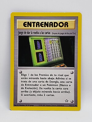 #ad CARD FLIP GAME Spanish Neo Genesis 92 111 Uncommon Pokemon Card VLP NM