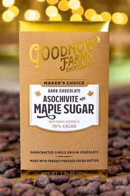#ad Goodnow Farms Asochivite Guatemala 70% Dark Chocolate Bar with Maple Sugar
