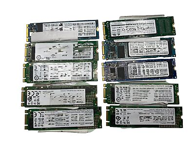 #ad Lot of 10 Mixed Brand Model 128GB SATA M.2 SSD Solid State Drive