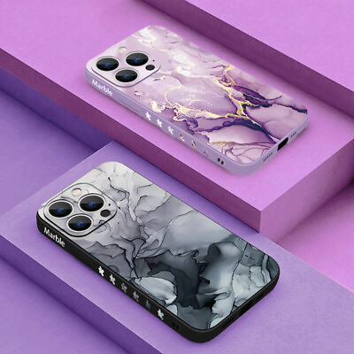 #ad Phone Case For iPhone 15 Pro Max 14 13 12 11 XR XS 8 ShockProof Marble New Cover