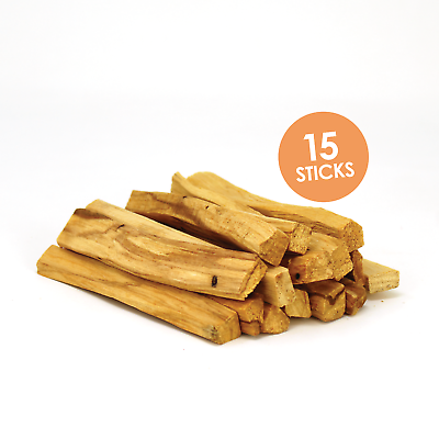 #ad 15 Palo Santo sticks holy wood 100 % natural balsamic scented incense Ecuador