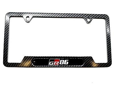 #ad Carbon Fiber License Plate Frame Toyota GR86 GR 86 BRZ FRS TRD stainless steel